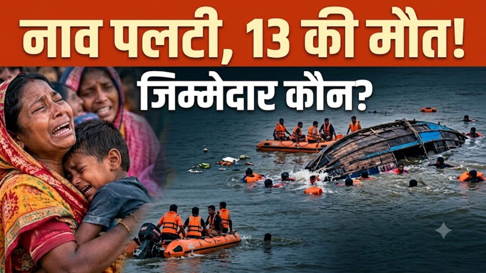 बिहार में 25 से ज्यादा लोग सवार थे; छेद से भरने लगा पानी, 15 साल की चांदनी ने 2 बच्चों को बचाया